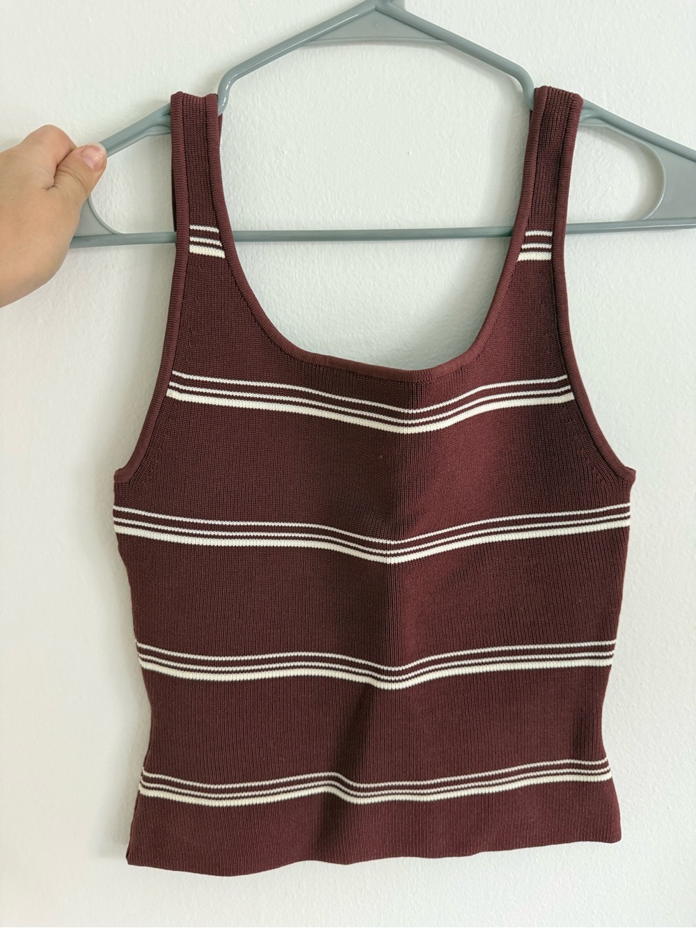 Babaton Ribbed Tank in Deep Wine